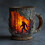 Mug Feu de forêt, thème Sasquatch, style camping vintage 6