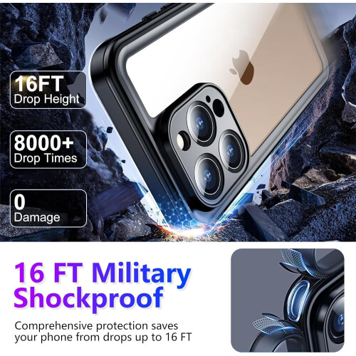 Θήκη iPhone16Pro Max αδιάβροχη IP68 16ft βυθιζόμενη 2