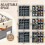 Bac de rangement à chaussures ajustable avec couvercle transparent, pliable, 5