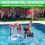 Schwimmendes Pool-Basketballspiel, rot oder blau, 1 Korb, 2 Bälle 2