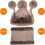 Γυναικείο χειμωνιάτικο καπέλο Beanie Circle Set Κασκόλ Pompoms Περουβιανό σκι χιόνι αυτί 2