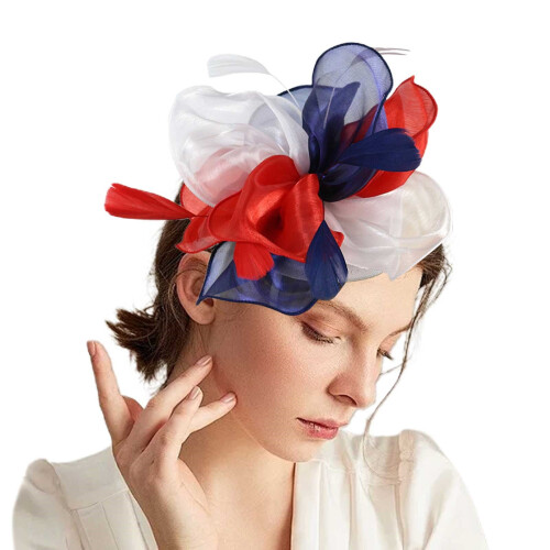 Γυναικεία κορδέλα Vintage Fascinator σε σκούρο μπλε χρώμα 1