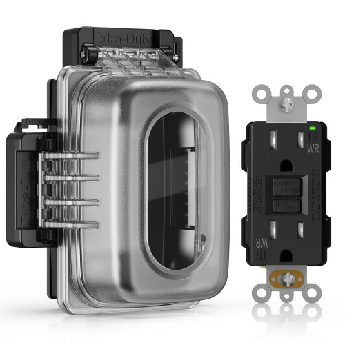 Kit de prise GFCI extérieure 15 A avec couvercle étanche pour utilisation 1