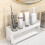 Two-Tier Plastic Storage Trolley with Wheels, White 3