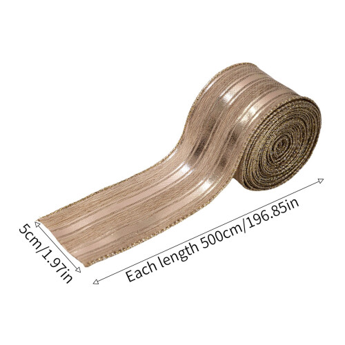 Rood geruit kerstlint met ijzerdraad, 16 meter 2