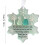 Håndlaget snøfnugg-sjøglass-ornament 1 stk. 3