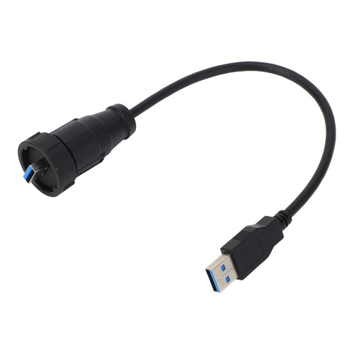 Conector USB3.0 impermeable 0.3m 1.5A Montaje en panel 2