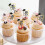 5 τεμάχια διακοσμητικά για cupcakes με μαύρο και χρυσό γκλίτερ για το καπέλο 4
