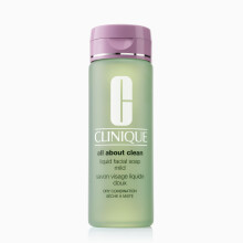 Clinique 3-Step All About Clean Liquid Gentle Facial Cleanser Soap For Dry Combination Skin Types, Mild, 200ml