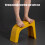 Ergonomic Pedicure Stool Non-Slip Yellow 1pc 5
