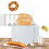 Retro White Toaster with 6 Browning Settings 4