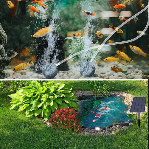 Solar Pond Oxygenator Kit, 0.8L/min Bubble Output, 5V 2.5W 1