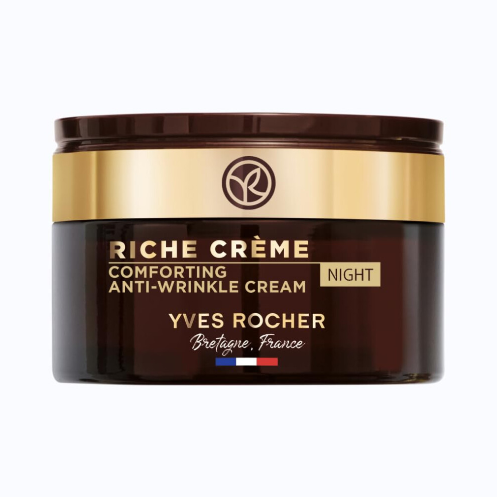 Yves Rocher Women's Cream Riche Crã¨Me (Night 50 Ml) | For Mature & Dry Skin | Anti-Wrinkle For