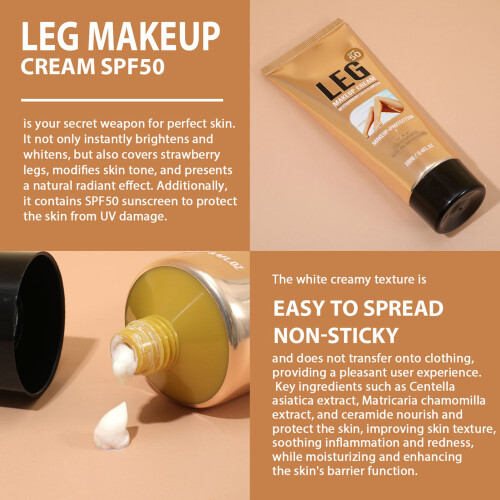 Wasserdichte Bein-Make-up-Creme 100g Transfer-resistent Einfaches Entfernen 2