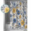Gelber und blauer Duschvorhang mit Blumenmuster, 183 x 183 cm 4