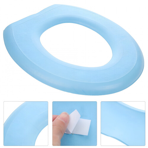 Set van 2 EVA toiletbrilkussens, blauw 2