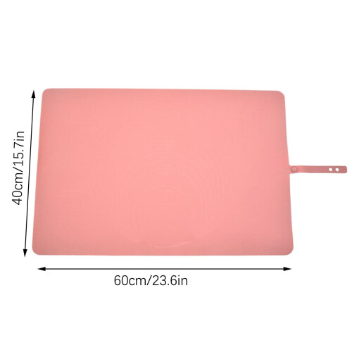 Extra große, rutschfeste Silikon-Backmatte, 61 x 46 cm, rosa 2