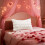 Housse de coussin matelassée blanche en forme de cœur, polyester, 50 x 40 cm 4