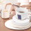 Automatische koffieroerder met oplaadbaar frame, wit 4