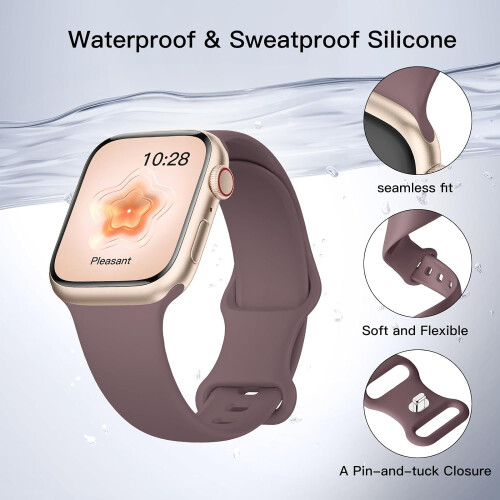 Αθλητικό λουράκι σιλικόνης συμβατό με Apple Watch38/40/41/42/44/45/49mm, αδιάβροχο λουράκι για 1