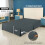 Jupe de lit Queen 152 x 203 cm avec retombée de 41 cm, grise 2