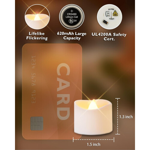 Confezione da 12 lumini a LED con telecomando e timer 2