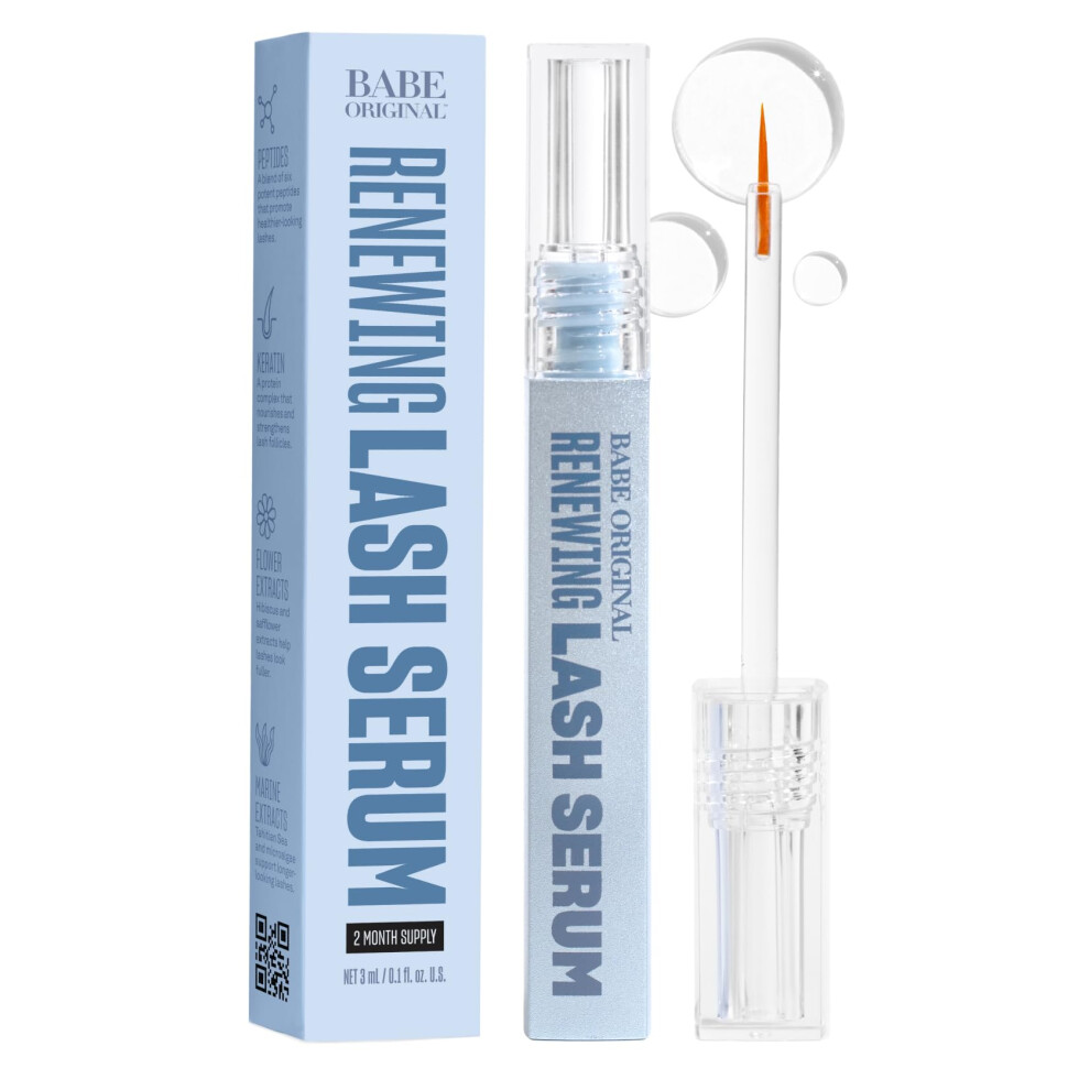 Babe Original "Babe Original Renewing Lash Serum Peptide-Infused Eyelash Serum For Fuller, Longer-Looking Natural Lashes, Lash Enhancing Treat