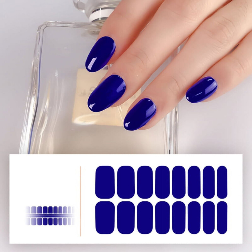 Stick On Nail Strips Full Nail Wraps Nail Stickers Nail Strips Solid Color Nail Art Decal French Nail Sticker for Girls