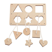 Puzzles de formes en bois - Planche à chevilles pour l'école à la maison