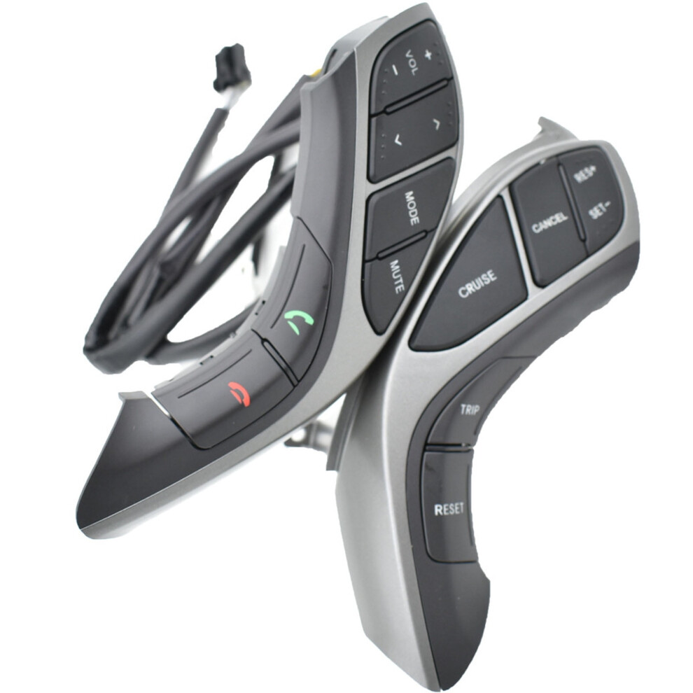 Steering Wheel Radio & Cruise Control Buttons For Hyundai Elantra 2012Â2015 At/Mt, I30 Mt Â Silver/Black 9402001157096