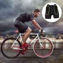 OULII Black Man Padded Downhill Shorts with Breathable Mesh for Outdoor Sports