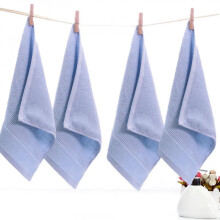Lot de 4 gants de toilette carrés en coton – Doux, absorbants, unis