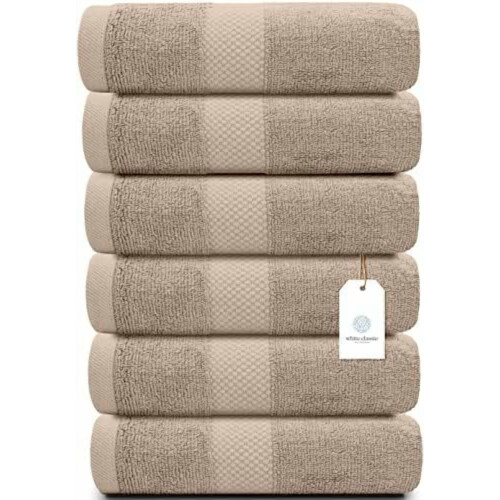 Prosoape de mâini turcești din bumbac, 40x76 cm, set de 6