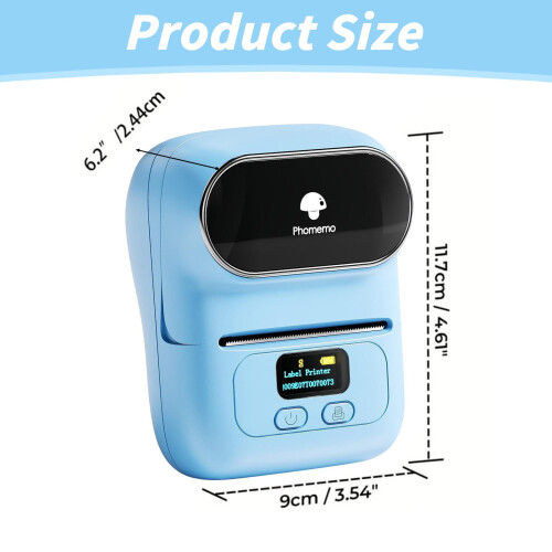 Bluetooth Thermal Label Maker, 2" Portable Barcode Printer with App, Inkless, Compatible with iOS/Android 1