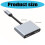 Προσαρμογέας διπλής οθόνης USB C4K60Hz για βάση αλουμινίου με παροχή ρεύματος και 5