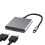 Προσαρμογέας διπλής οθόνης USB C4K60Hz για βάση αλουμινίου με παροχή ρεύματος και 6