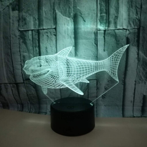 3D νυχτερινό φως, LED πολύχρωμο λαμπτήρα οπτικής ψευδαίσθησης με διαβάθμιση 3D, 2
