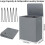 154L Double-Section Laundry Hamper with Lid & Removable Bags 5
