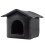 Lit imperméable en forme de maison pour petits chiens et chats 4
