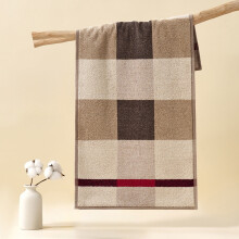 Lot de 2 serviettes de toilette en coton premium à carreaux, épaisses, à séchage rapide, décoratives et légères, non pelucheuses, pour le bain