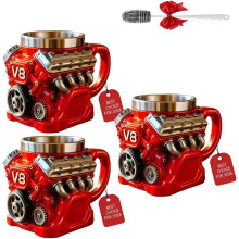 Cană de cafea cu tematică Ultimate V8Engine, ceașcă de cafea ceramică 2026New3D, cană retro realistă cu mașină și mâner, mini cadouri