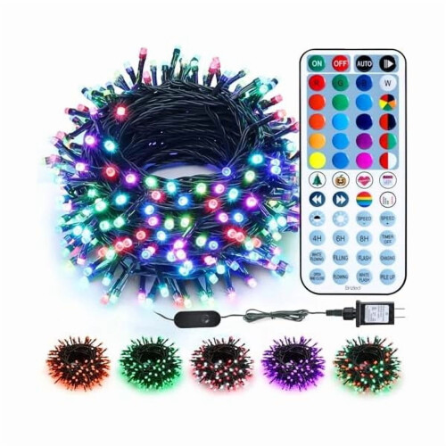 Χριστουγεννιάτικες λάμπες RGB 33ft100LED με τηλεχειριστήριο, ρύθμιση έντασης και
