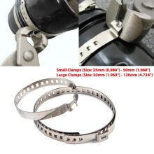 2Pcs Universal Stainless Steel Axle CV Joint Boot Crimp Clamp Kit Driveshaft