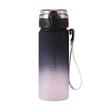 Gobelet en plastique noir dégradé - Grande capacité, sans BPA, design ergonomique pour boire directement, idéal pour les voyages et les