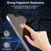 Compatible con iPhone 15 Pro. Protector de pantalla de privacidad, 6.1", paquete de 2, vidrio templado 9H, anti-espía, sin rayones ni burbujas.