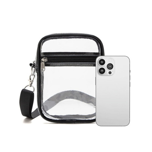 Τσάντα Crossbody με διάφανη τσάντα, εγκεκριμένη για το στάδιο, μικρή τσάντα με διάφανη 1