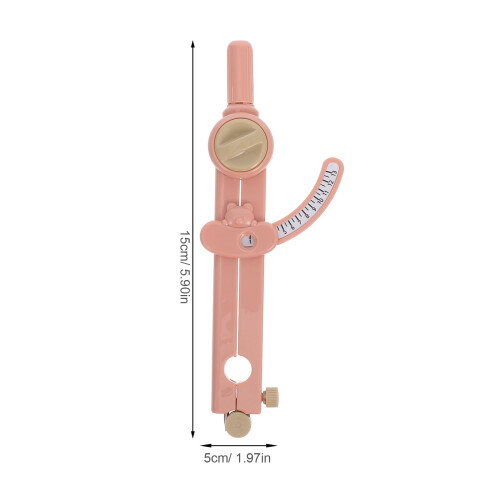 Multifunctional Pink Plastic Compass for School and Engineering Projects 1