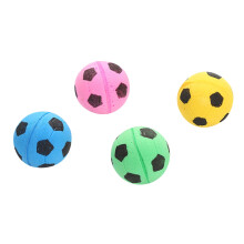 Paquete de 4 juguetes para gatos, pelotas de juego para gatitos, juguetes para mascotas, pelotas de fútbol de esponja, juguetes deportivos para