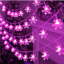 Guirlande lumineuse flocons de neige, guirlande lumineuse LED féérique alimentée par USB pour Noël, mariage, anniversaire, Saint-Valentin,