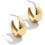14K Gold Plated Triple Huggie Stud Earrings 1